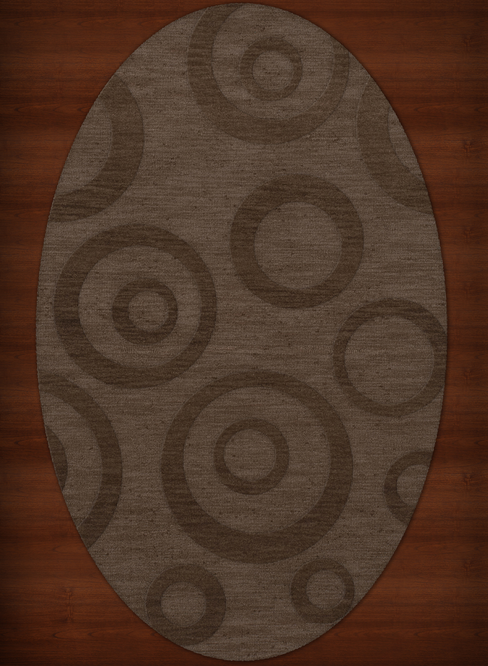 Brown Transitional Bubbles Rings Area Rug Circles DV5 - Picture 11 of 35