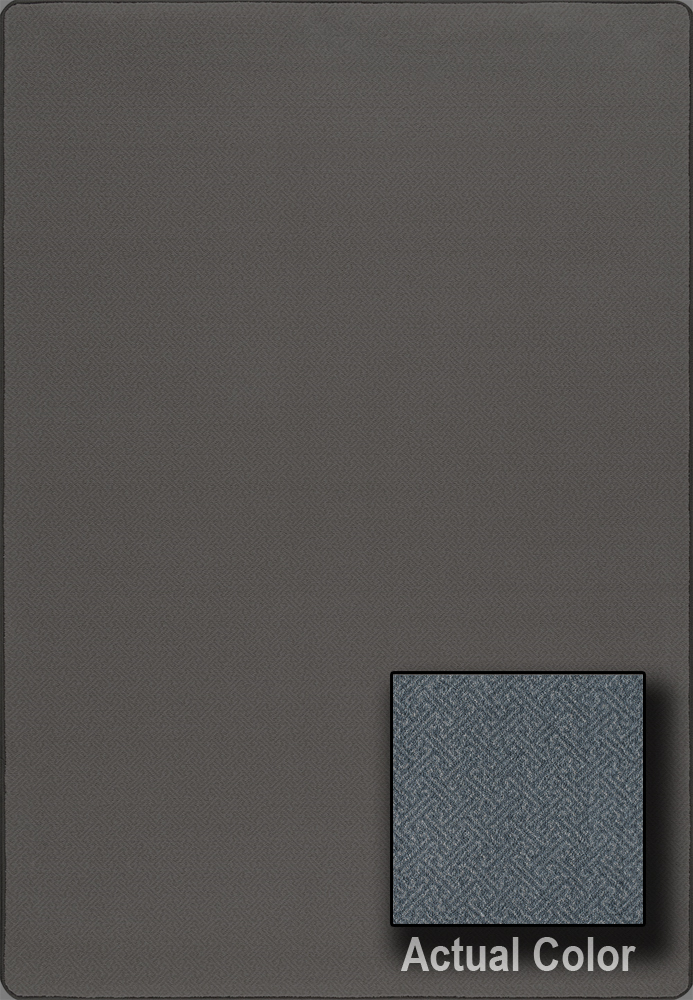 Milliken Georgian Blue Contemporary Achromatic Single-Color Area Rug Solid Merit - Picture 3 of 6