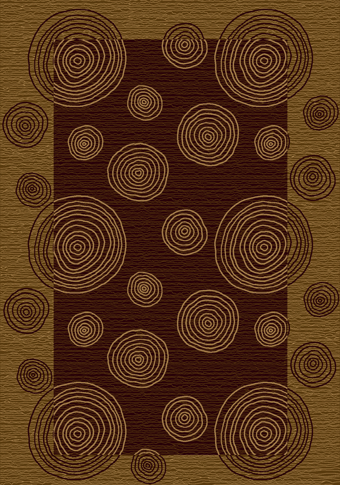 Milliken Red Cubes Loops Hoops Contemporary Area Rug Bordered Wabi Golden Amber