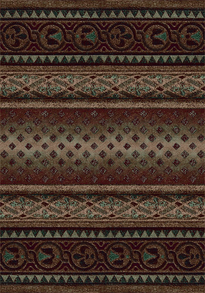 Milliken Beige Southwestern Jagged Banded Area Rug Geometric Mohavi Dark Amber - Picture 4 of 9