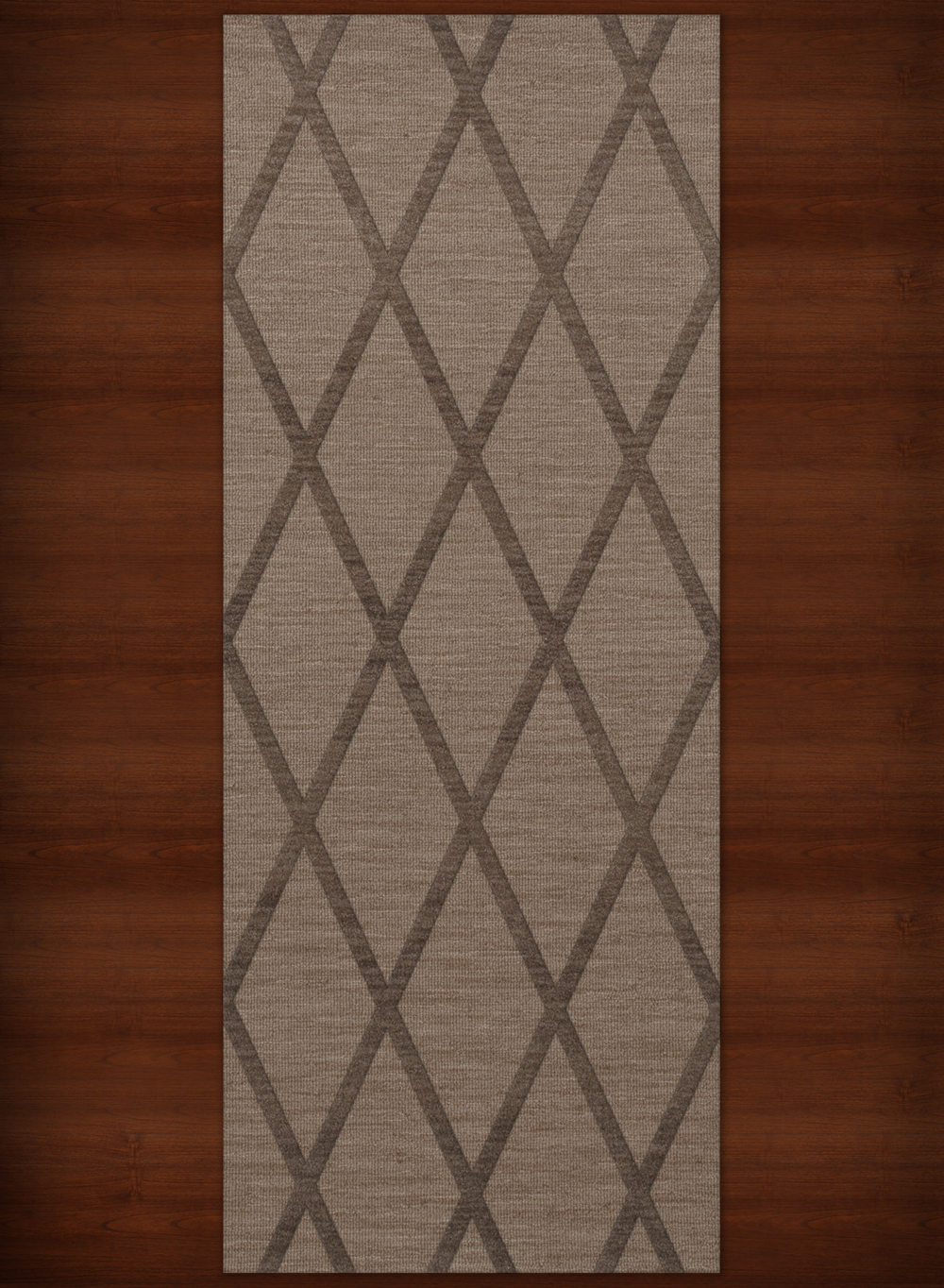 Gray Transitional Hand Hooked Diamonds Criss-Cross Area Rug Geometric DV11 - Picture 12 of 35