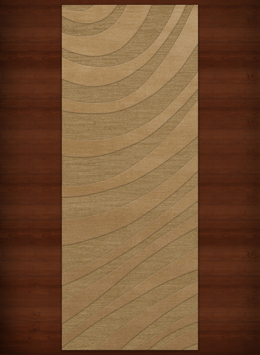 Yellow Transitional Hand Hooked Swirls Stripes Lines Area Rug Abstract DV12 - Picture 12 of 35