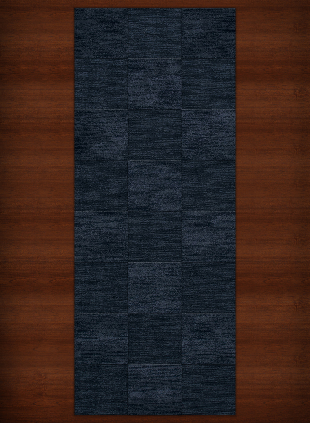 Blue Transitional Hand Hooked Checkered Squares Grid Area Rug Checked DV15 - Picture 12 of 35