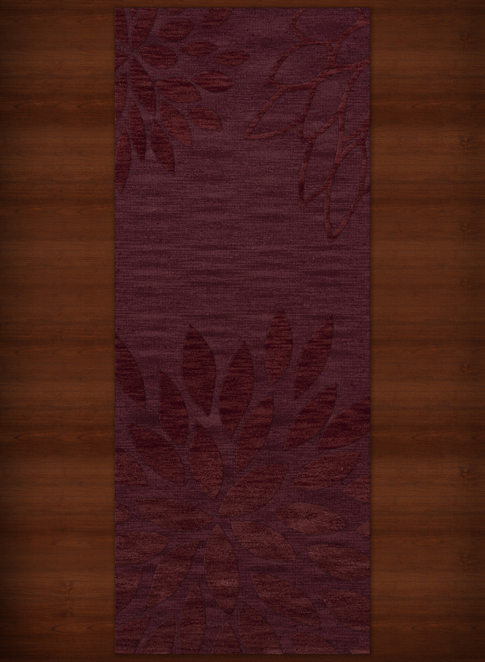 Red Transitional Leaves Petals Area Rug Floral DV17 - Picture 13 of 35