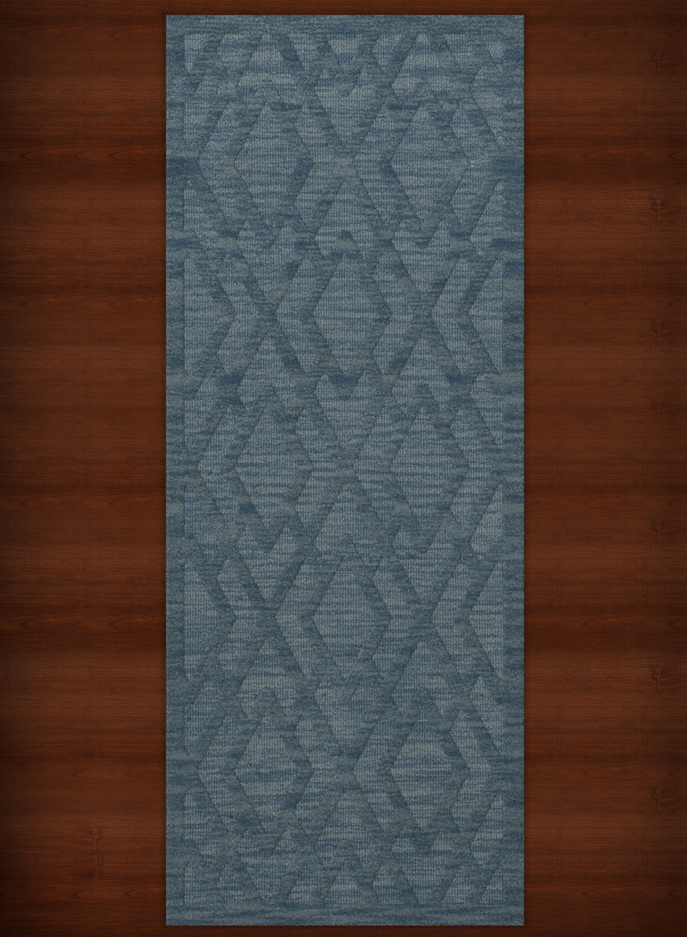 Blue Diamond Lines Criss-Cross Bordered Transitional Area Rug Geometric DV1 - Picture 12 of 35