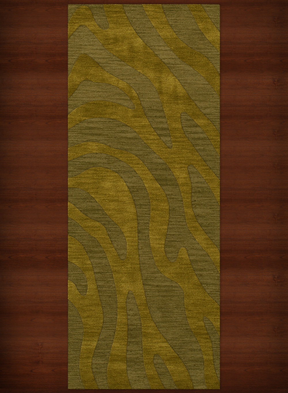 Green Swirls Lines Stripes Transitional Area Rug Animal Print DV2 - Picture 12 of 35