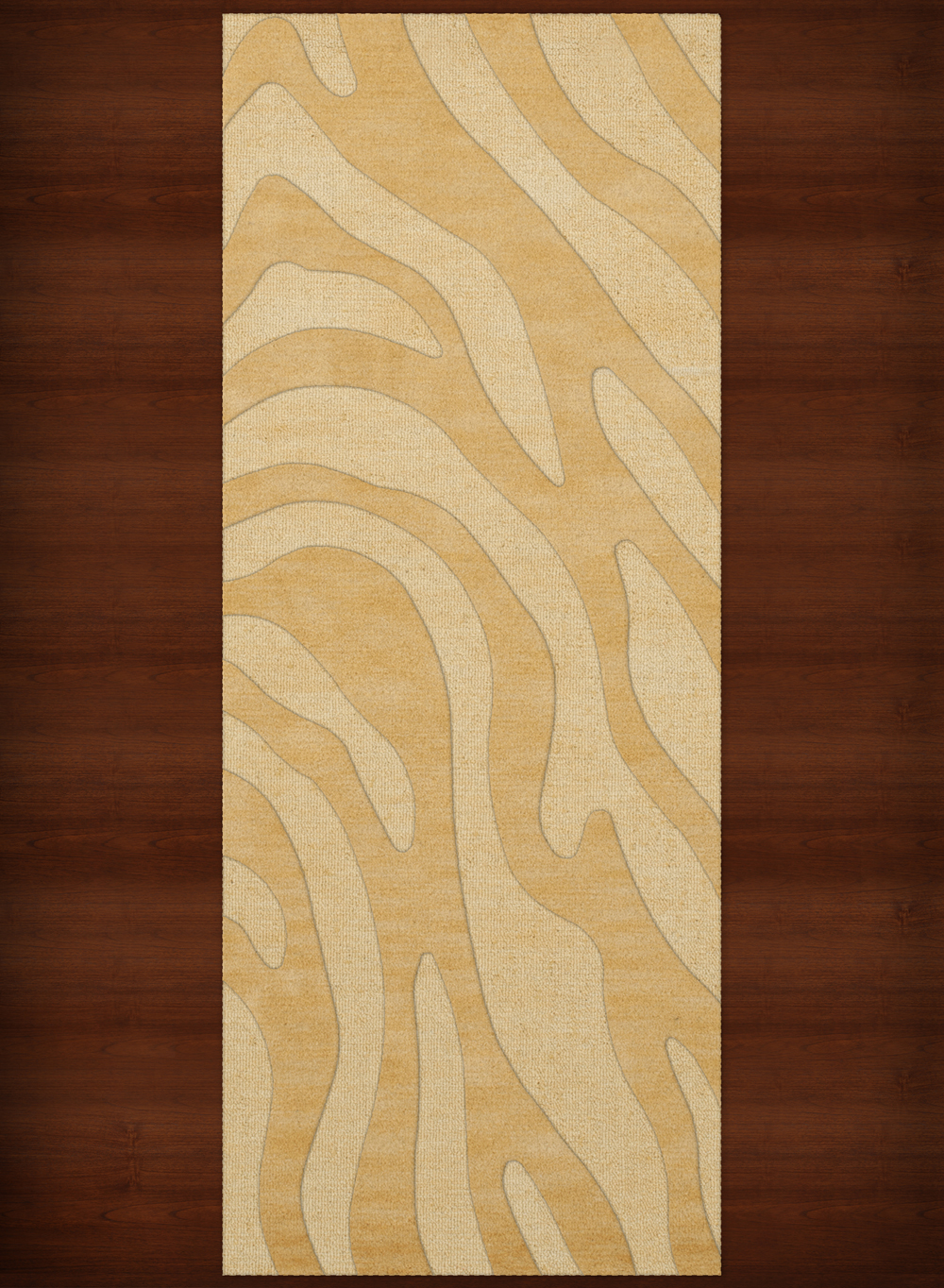Yellow Swirls Lines Stripes Transitional Area Rug Animal Print DV2 - Picture 12 of 35