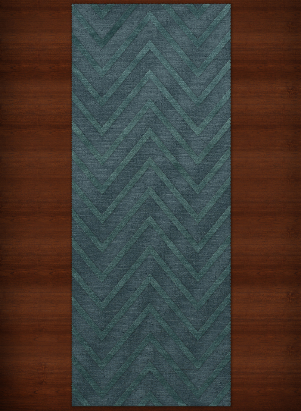 Blue Transitional Hand Hooked Stripes Chevrons Zig Zags Area Rug Striped DV4 - Picture 13 of 35
