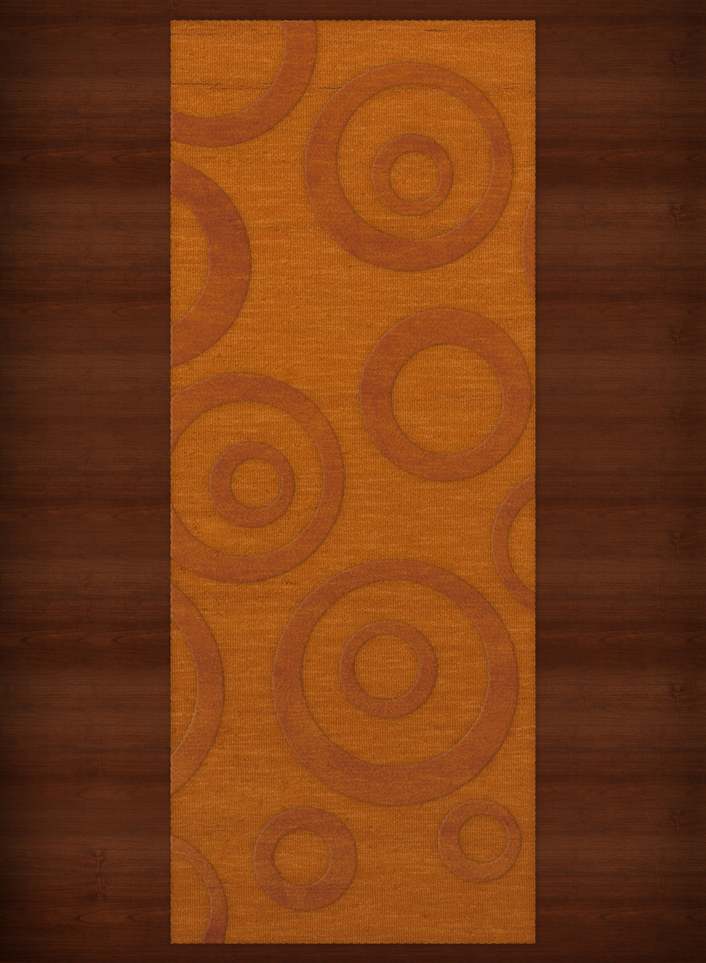 Orange Transitional Bubbles Rings Area Rug Circles DV5 - Picture 12 of 35