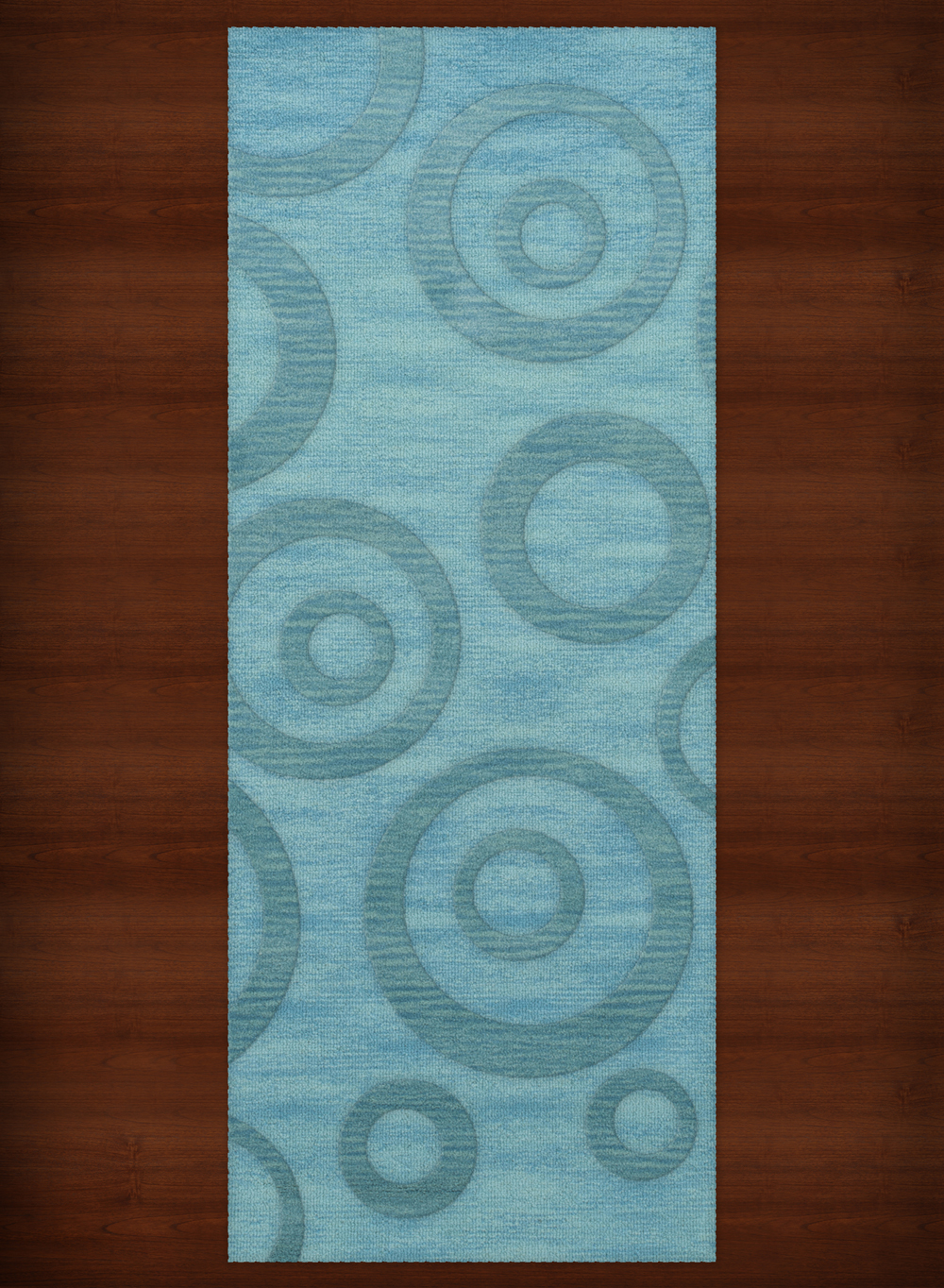Blue Transitional Bubbles Rings Area Rug Circles DV5 - Picture 13 of 35