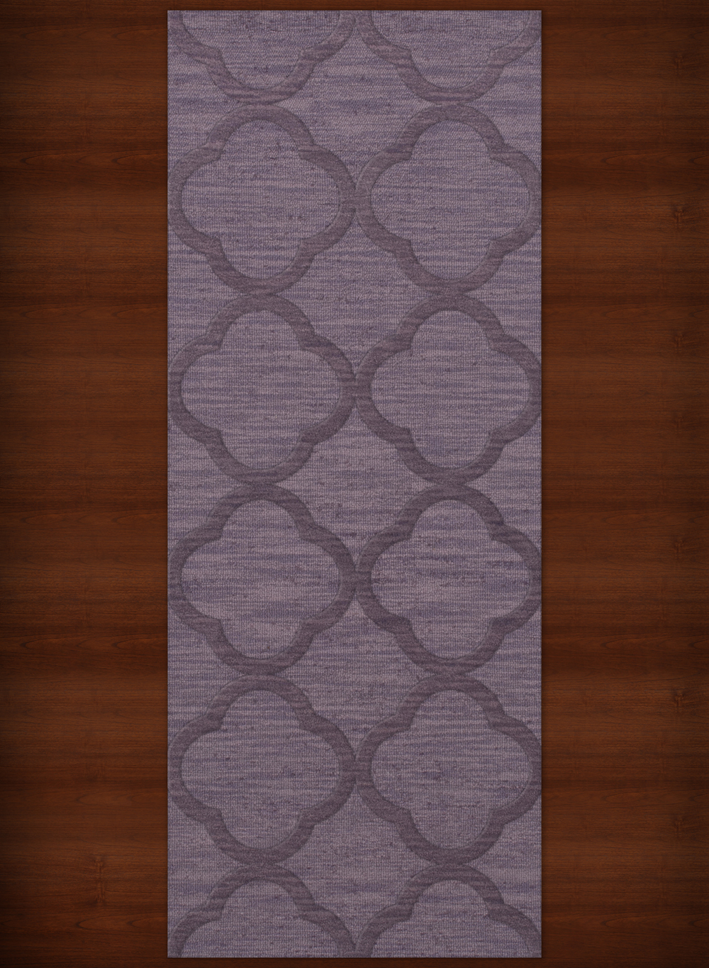 Purple Quaterfoil Trellis Print Transitional Area Rug Geometric DV8 - Picture 12 of 35