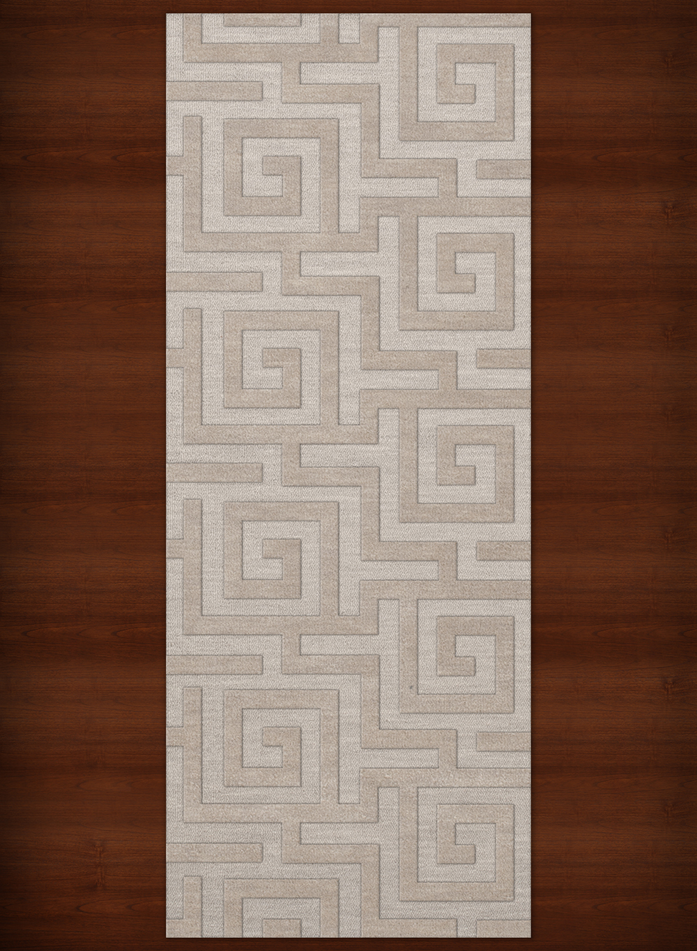 Ivory Transitional Hand Hooked Squares Curls Blocks Area Rug Geometric DV13 - Picture 14 of 35