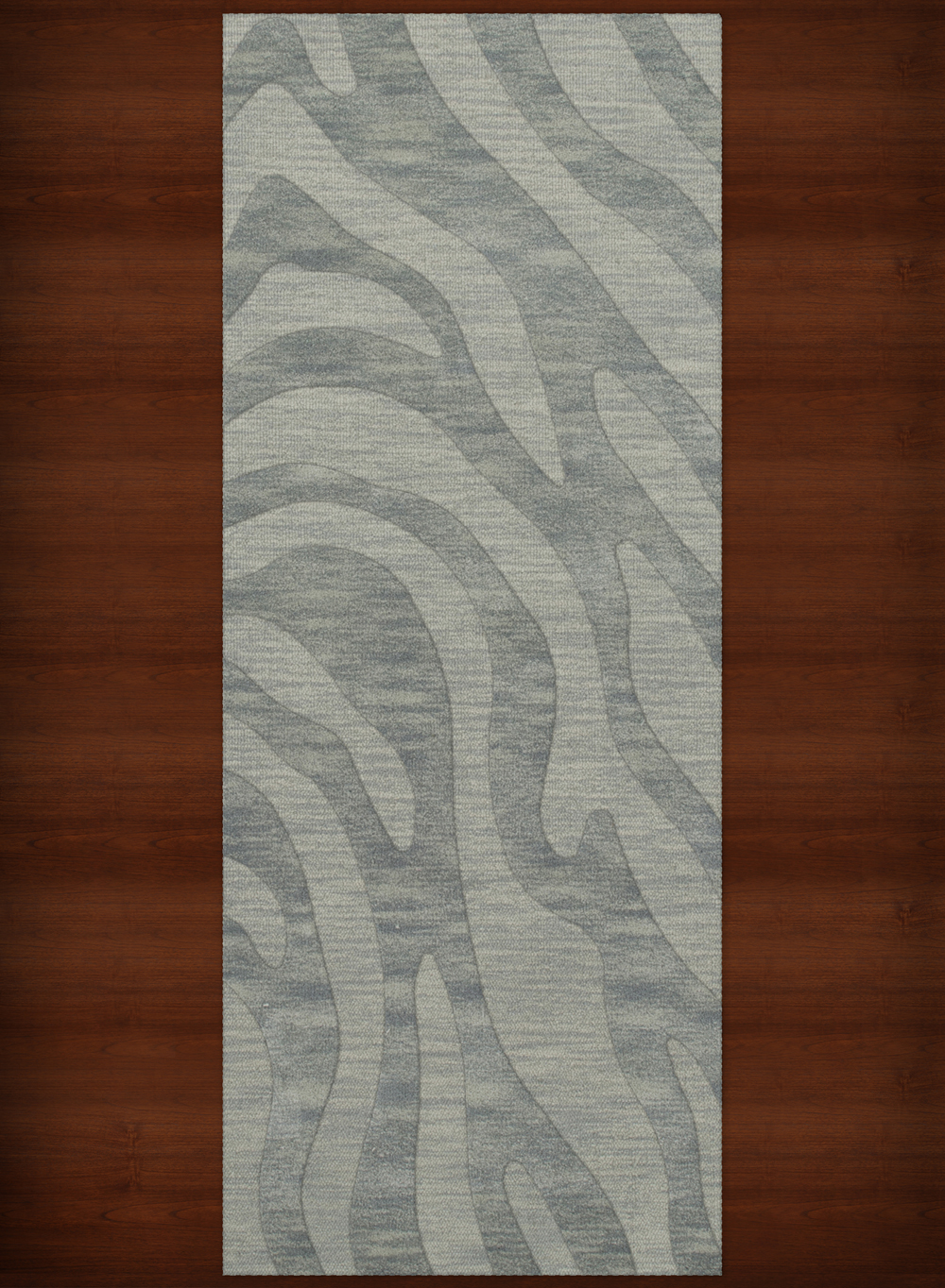 Blue Swirls Lines Stripes Transitional Area Rug Animal Print DV2 - Picture 14 of 35