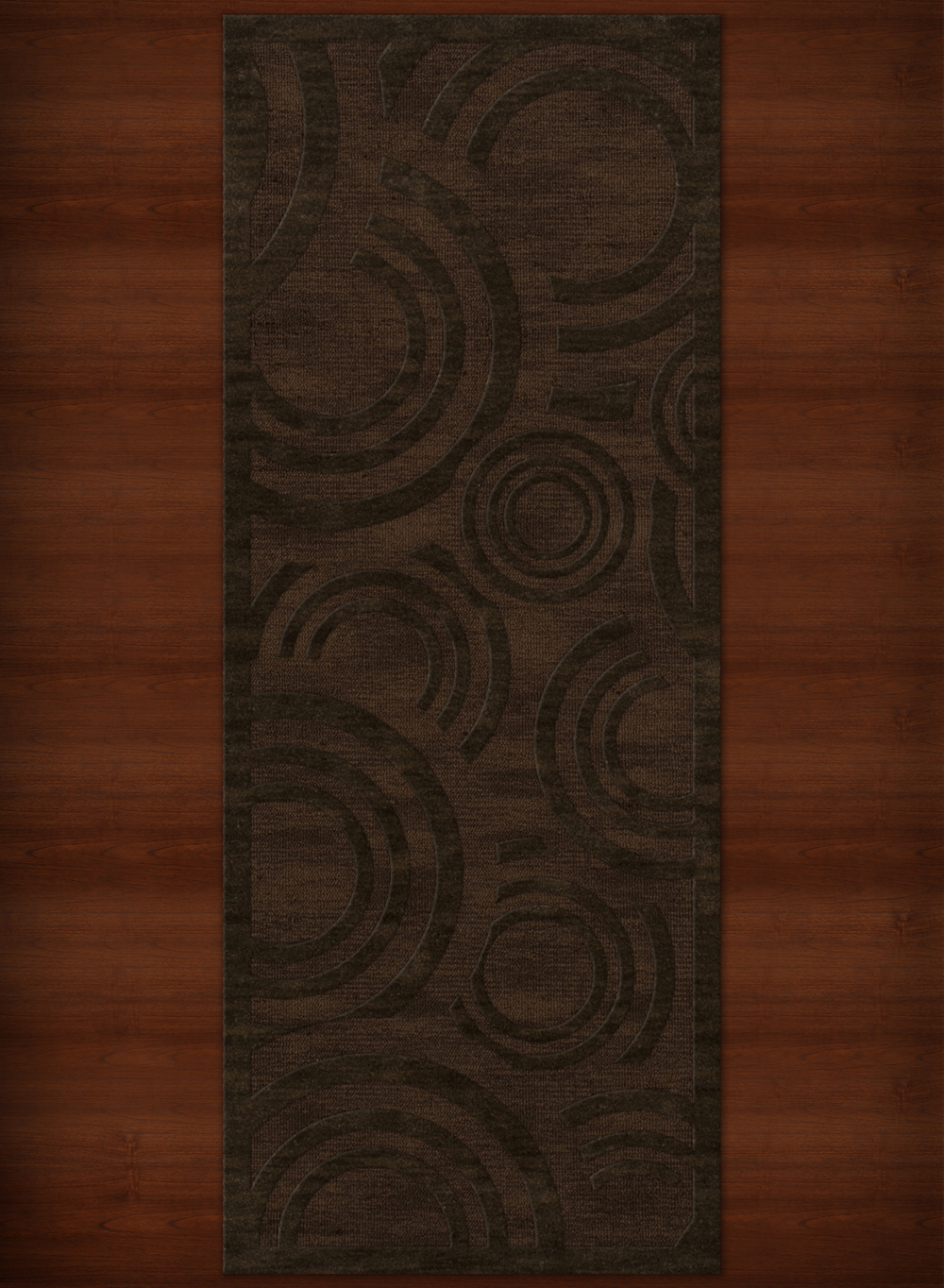 Brown Transitional Loops Rings Area Rug Circles DV3 - Picture 14 of 35