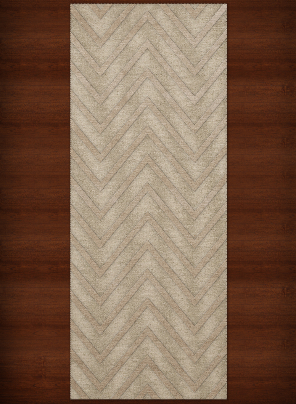Ivory Transitional Hand Hooked Stripes Chevrons Zig Zags Area Rug Striped DV4 - Picture 15 of 35
