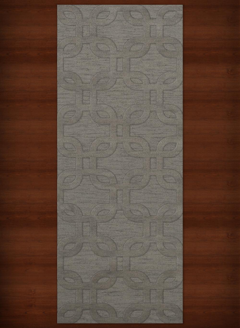 Gray Transitional Hand Hooked Loops Rounded Squares Area Rug Geometric DV7 - Picture 14 of 35
