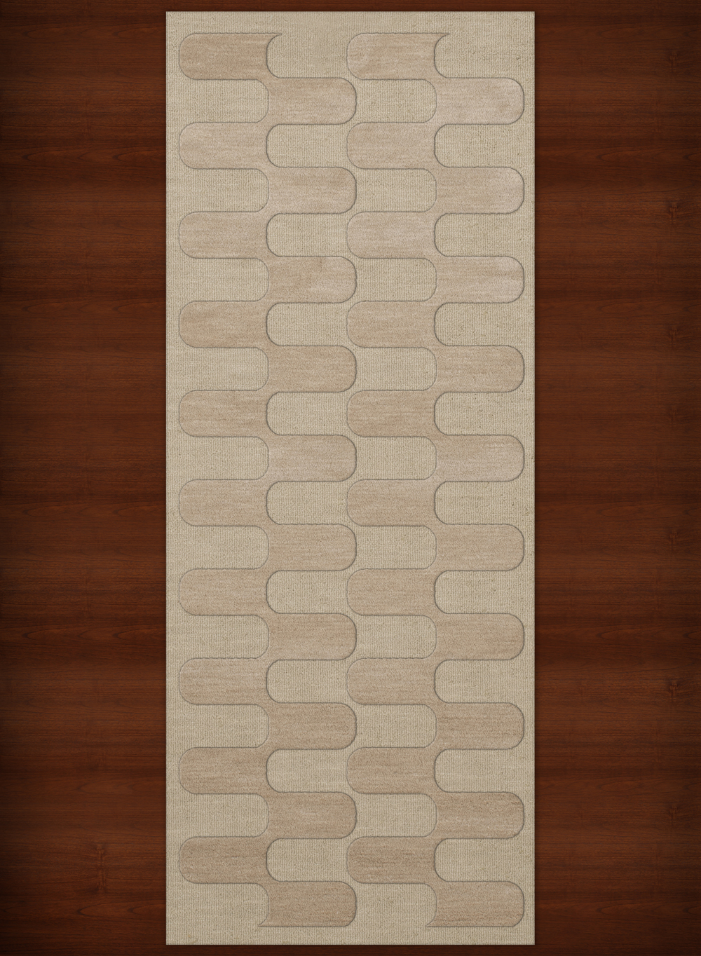 Ivory Grid Waves Curves Blocks Transitional Area Rug Geometric DV9 - Picture 14 of 35