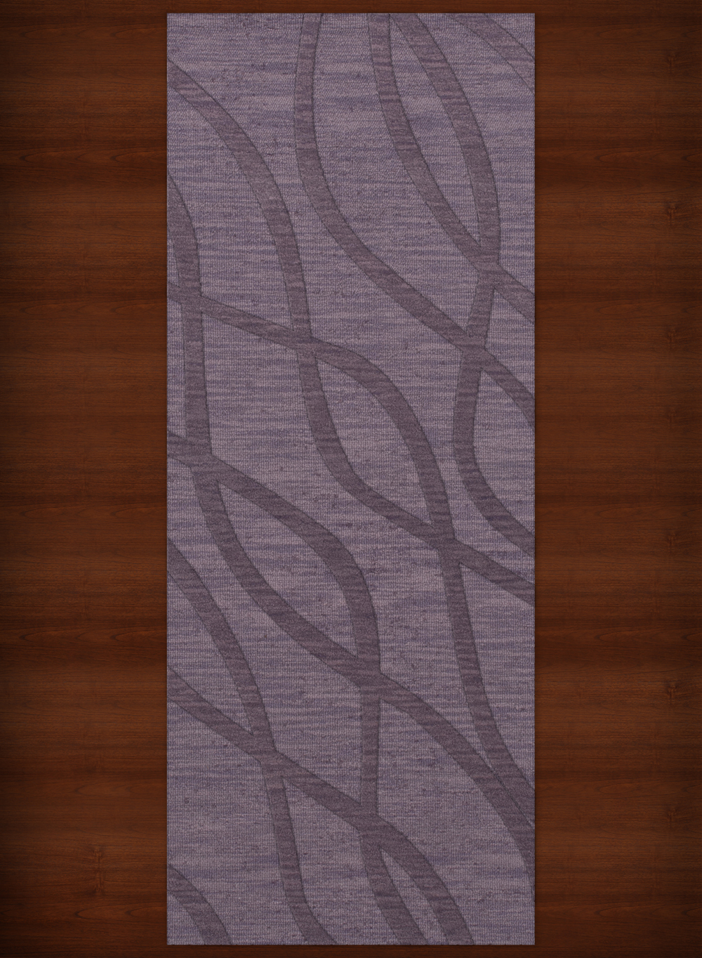 Purple Transitional Hand Hooked Waves Lines Stripes Area Rug Abstract DV10 - Picture 16 of 35