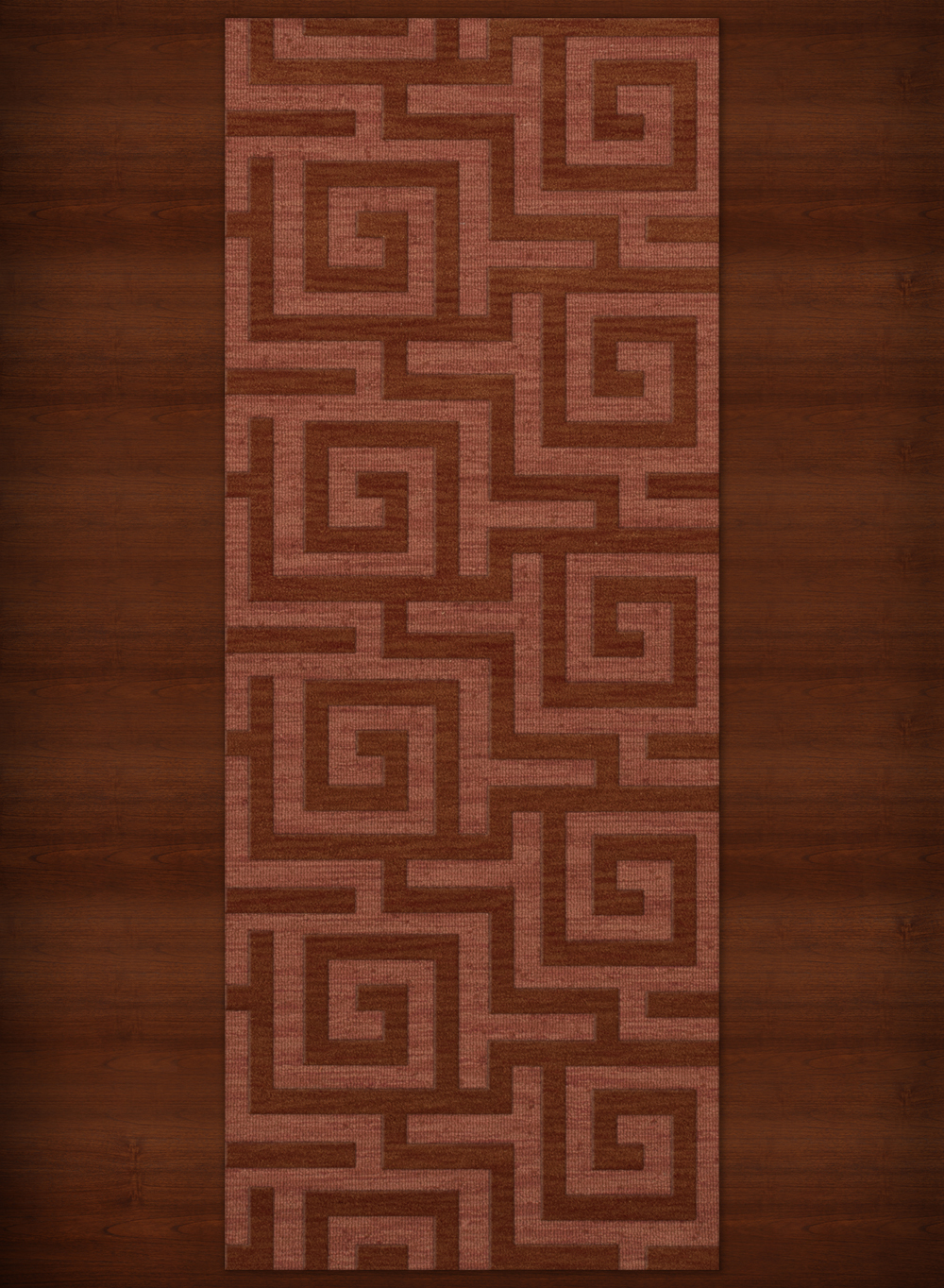 Pink Transitional Hand Hooked Squares Curls Blocks Area Rug Geometric DV13 - Picture 16 of 35