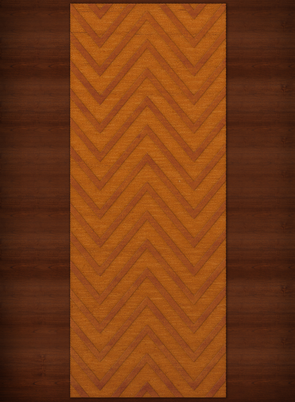Orange Transitional Hand Hooked Stripes Chevrons Zig Zags Area Rug Striped DV4 - Picture 16 of 35