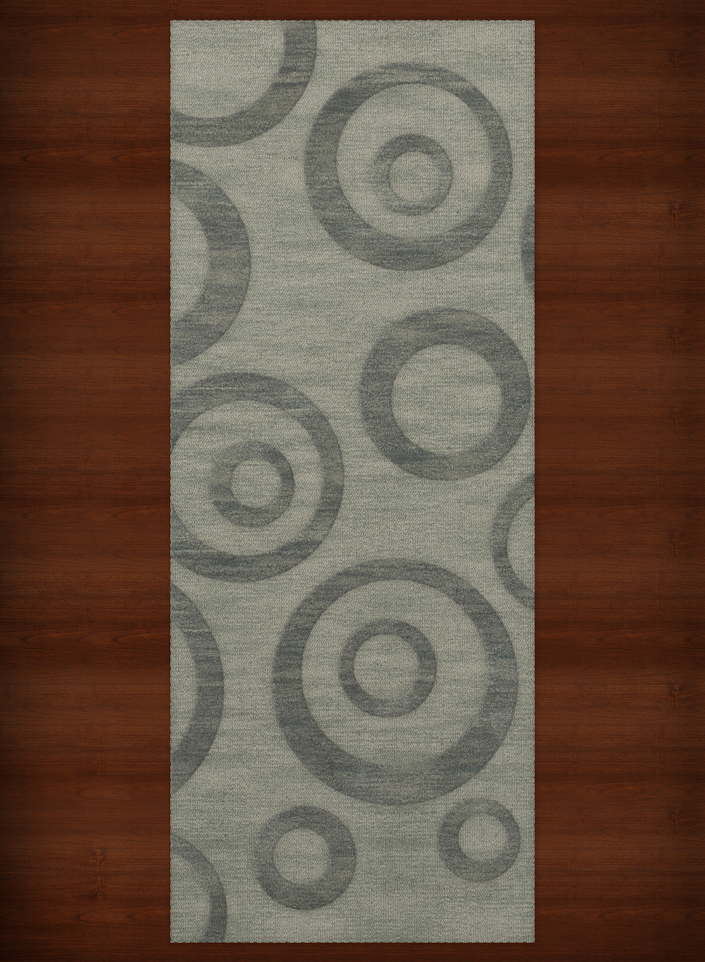 Blue Transitional Bubbles Rings Area Rug Circles DV5 - Picture 17 of 35