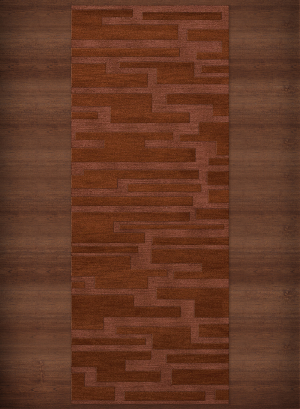 Red Transitional Hand Hooked Squares Rectangles Boxes Area Rug Patchwork DV6 - Picture 16 of 35