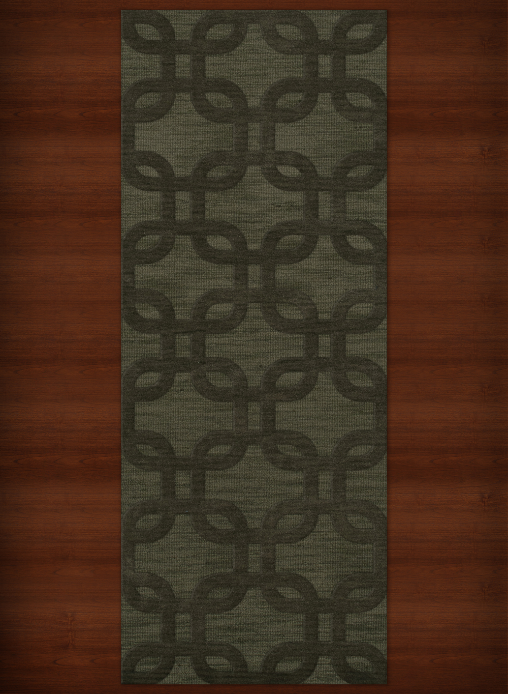 Green Rectangles Loops Rounded Squares Transitional Area Rug Geometric DV7 - Picture 16 of 35
