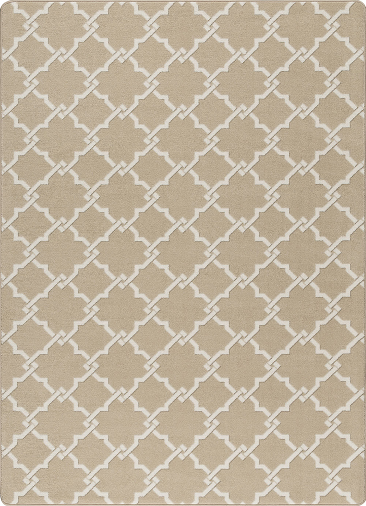 Milliken Ivory Contemporary Ogee Trellis Area Rug Geometric House of Thebes Dune