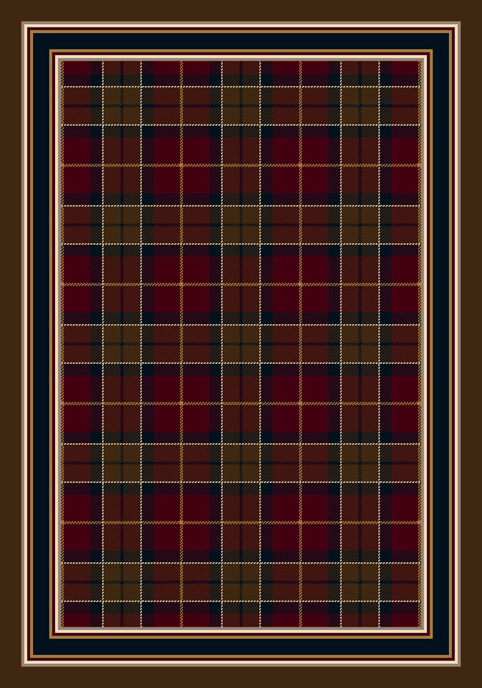 Milliken Beige Transitional Casual Holiday Geometric Magee Tartan Dark Amber - Picture 3 of 9