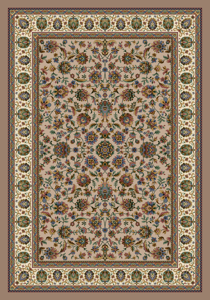 Milliken Ivory Traditional-European Petals Floral Persien Palace Sandstone