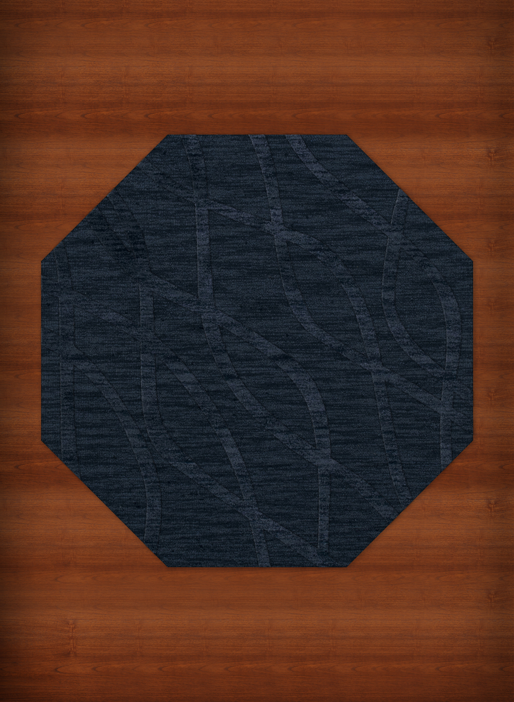 Blue Swirls Waves Lines Stripes Transitional Area Rug Abstract DV10 - Picture 20 of 35