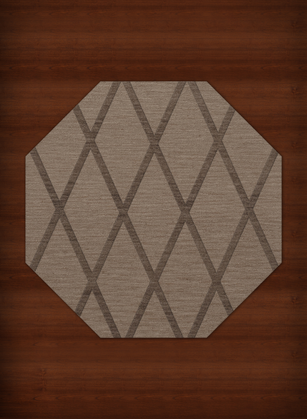 Gray Transitional Hand Hooked Diamonds Criss-Cross Area Rug Geometric DV11 - Picture 20 of 35