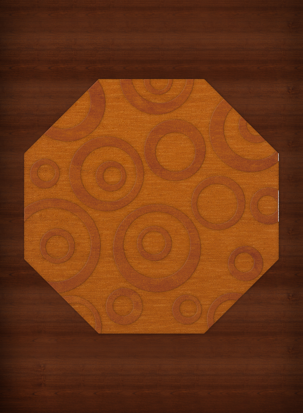 Orange Transitional Bubbles Rings Area Rug Circles DV5 - Picture 20 of 35