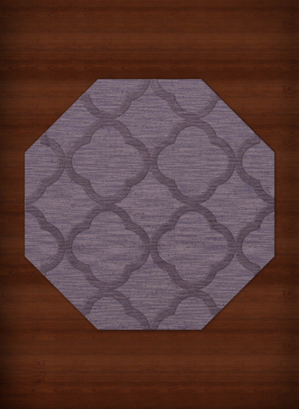Purple Quaterfoil Trellis Print Transitional Area Rug Geometric DV8 - Picture 20 of 35