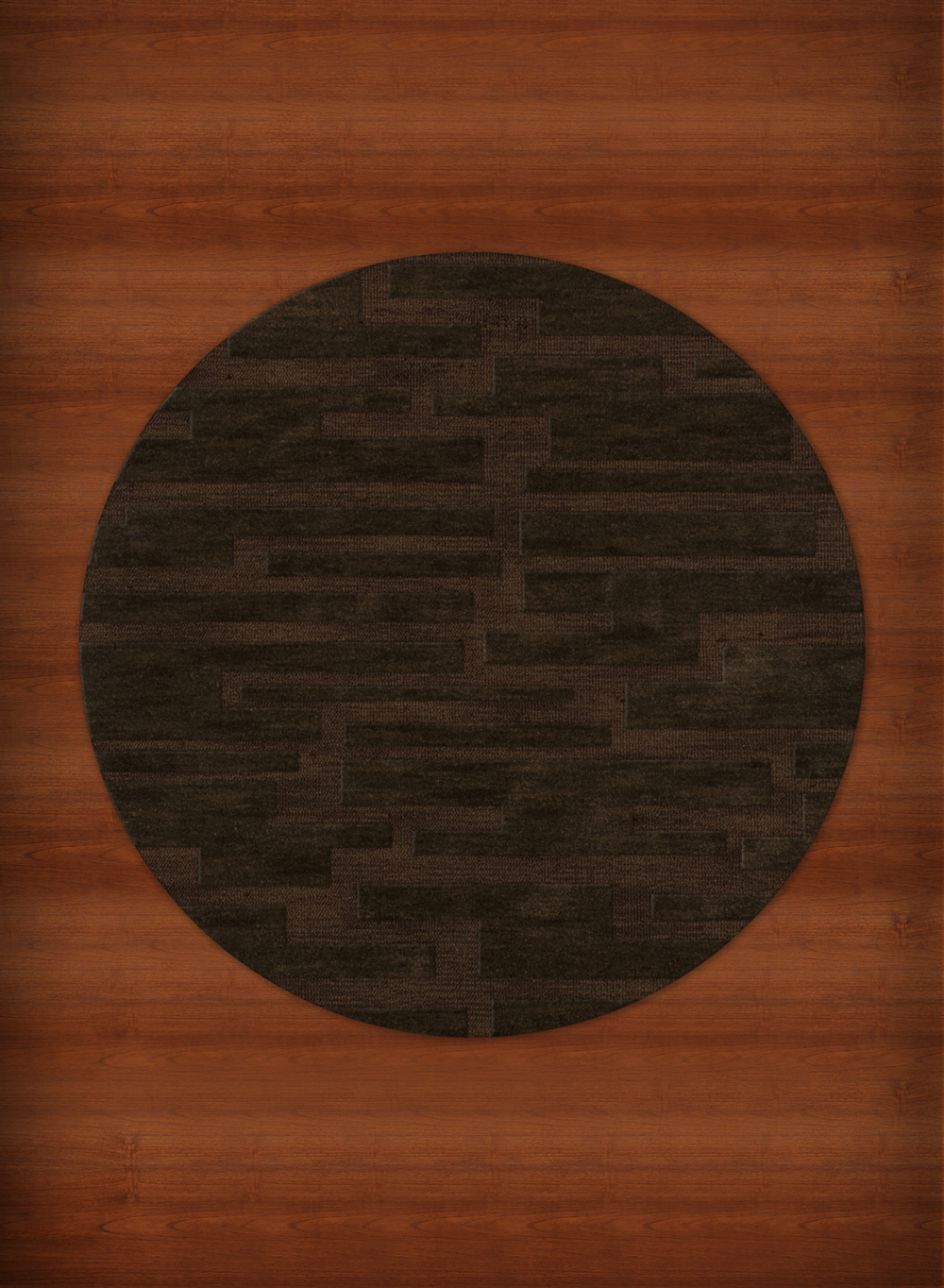 Brown Transitional Hand Hooked Squares Rectangles Boxes Area Rug Patchwork DV6 - Picture 21 of 35