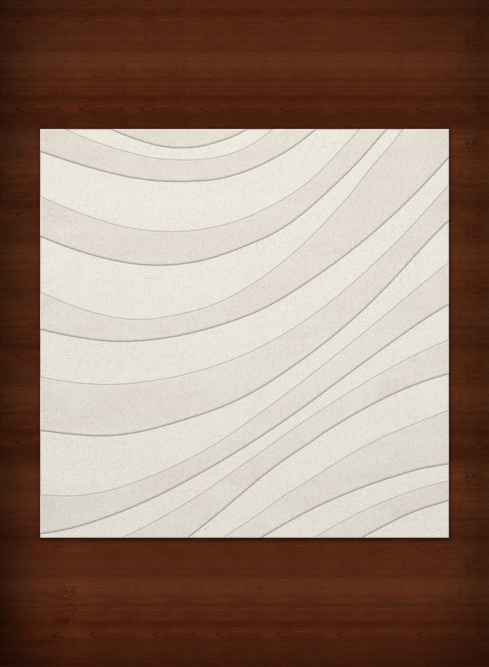 White Transitional Hand Hooked Swirls Stripes Lines Area Rug Abstract DV12 - Picture 21 of 35
