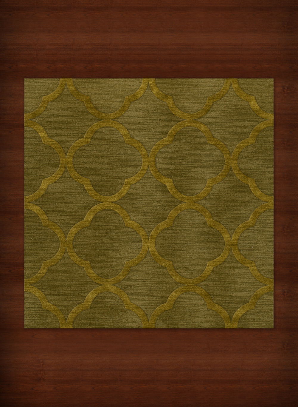 Green Quaterfoil Trellis Print Transitional Area Rug Geometric DV8 - Picture 21 of 35