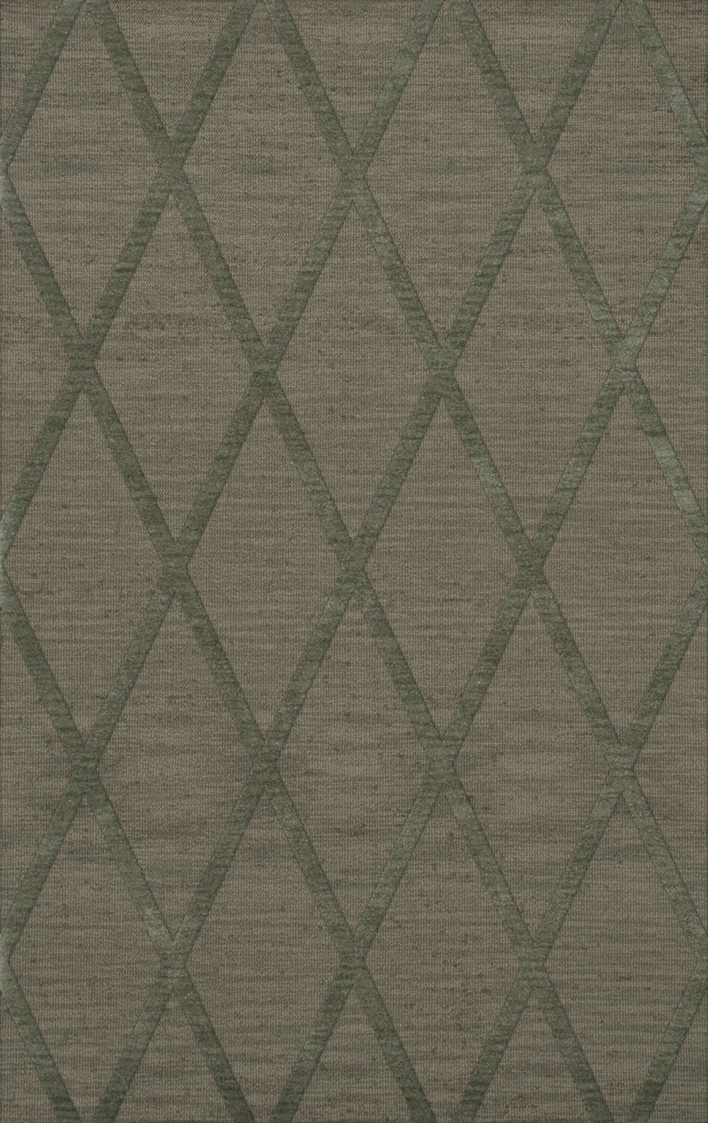 Green Transitional Hand Hooked Diamonds Criss-Cross Area Rug Geometric DV11 - Picture 22 of 35