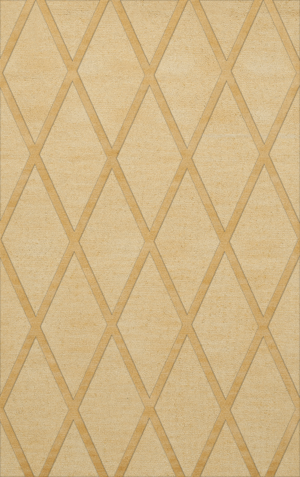Yellow Transitional Hand Hooked Diamonds Criss-Cross Area Rug Geometric DV11 - Picture 23 of 35