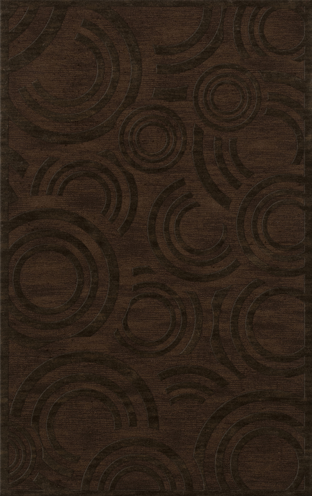 Brown Transitional Loops Rings Area Rug Circles DV3 - Picture 22 of 35