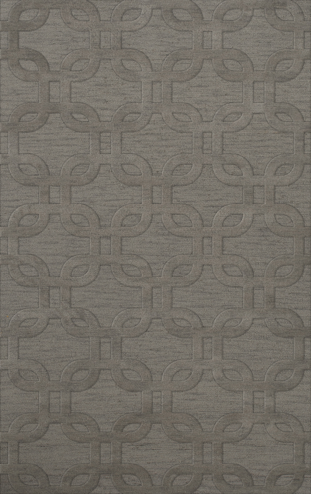 Gray Transitional Hand Hooked Loops Rounded Squares Area Rug Geometric DV7 - Picture 22 of 35