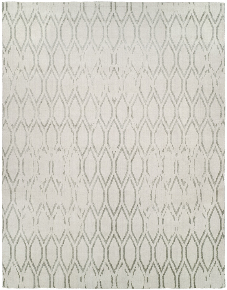 Kalaty White Tears Ovals Mirrored Repeat Contemporary Area Rug Geometric GR-711