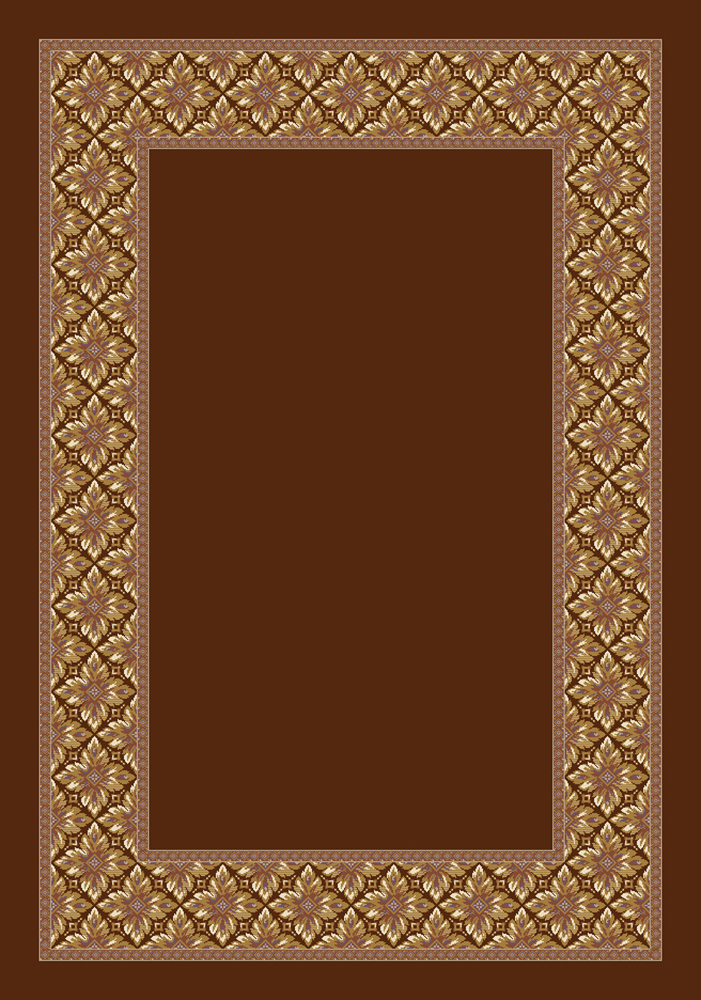Milliken Brown Traditional-European Vines Area Rug Floral Copernicus Dark Coral