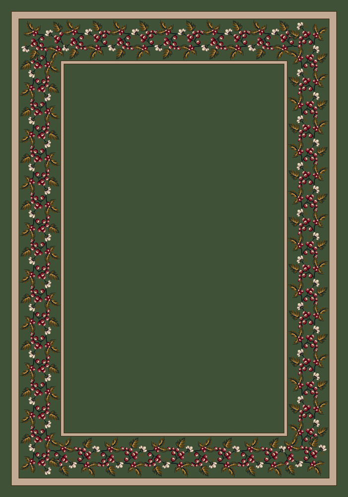 Milliken Green Transitional Casual Petals Vines Area Rug Floral Wildberry Moss - Picture 7 of 9