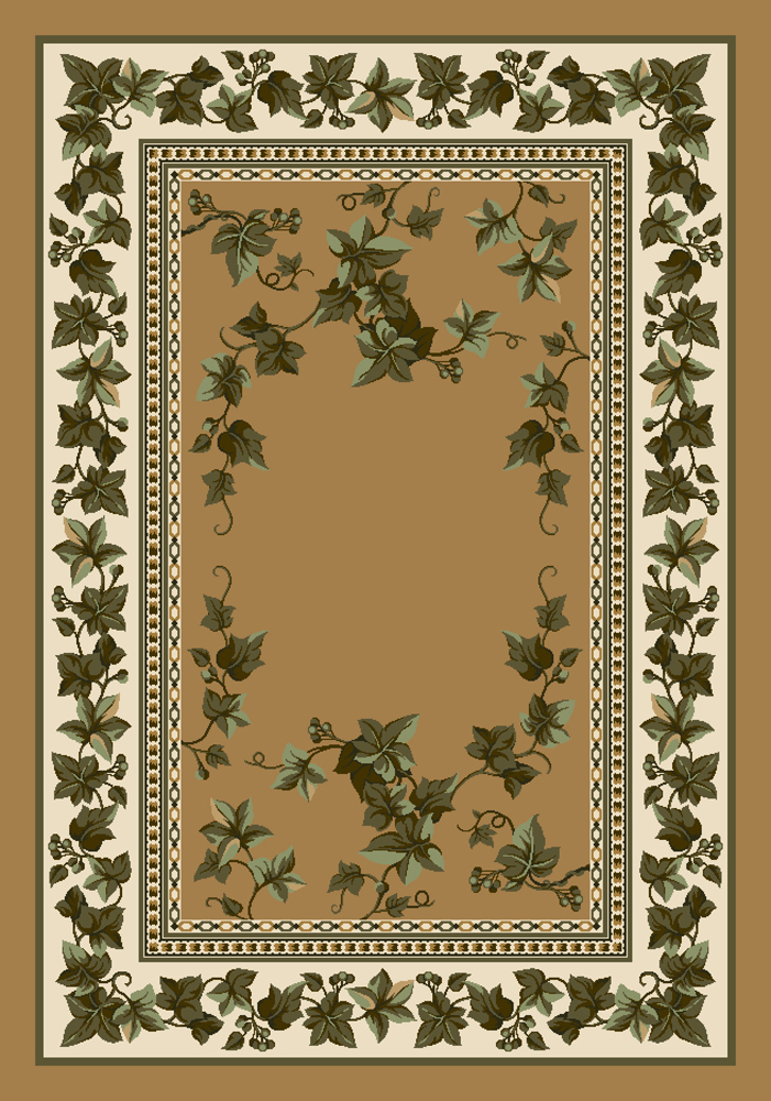 Milliken Beige Transitional Casual Autumn Vines Area Rug Floral Ivy Valley Maize - Picture 7 of 9