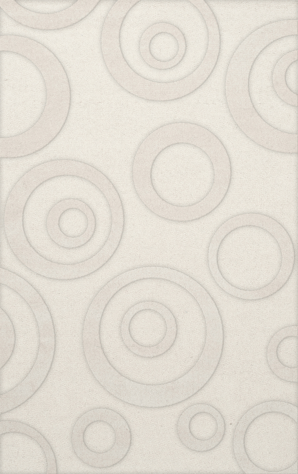 White Transitional Bubbles Rings Area Rug Circles DV5 - Picture 24 of 35