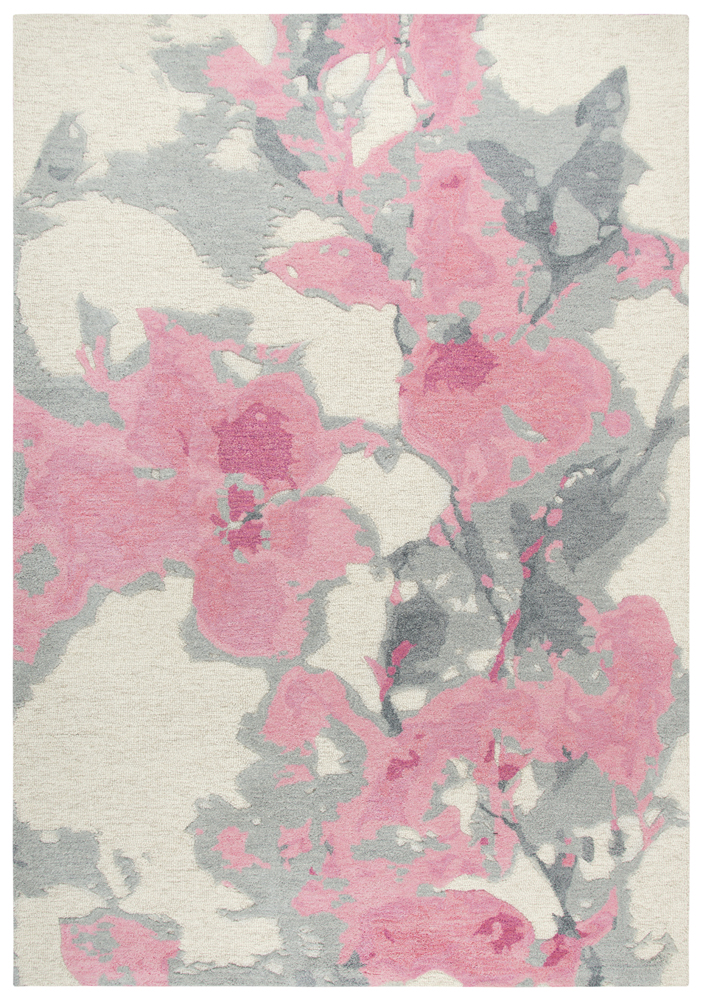 Rizzy Rugs Pink Leaves Patches Petals Contemporary Area Rug Abstract CNP108 - Picture 5 of 8