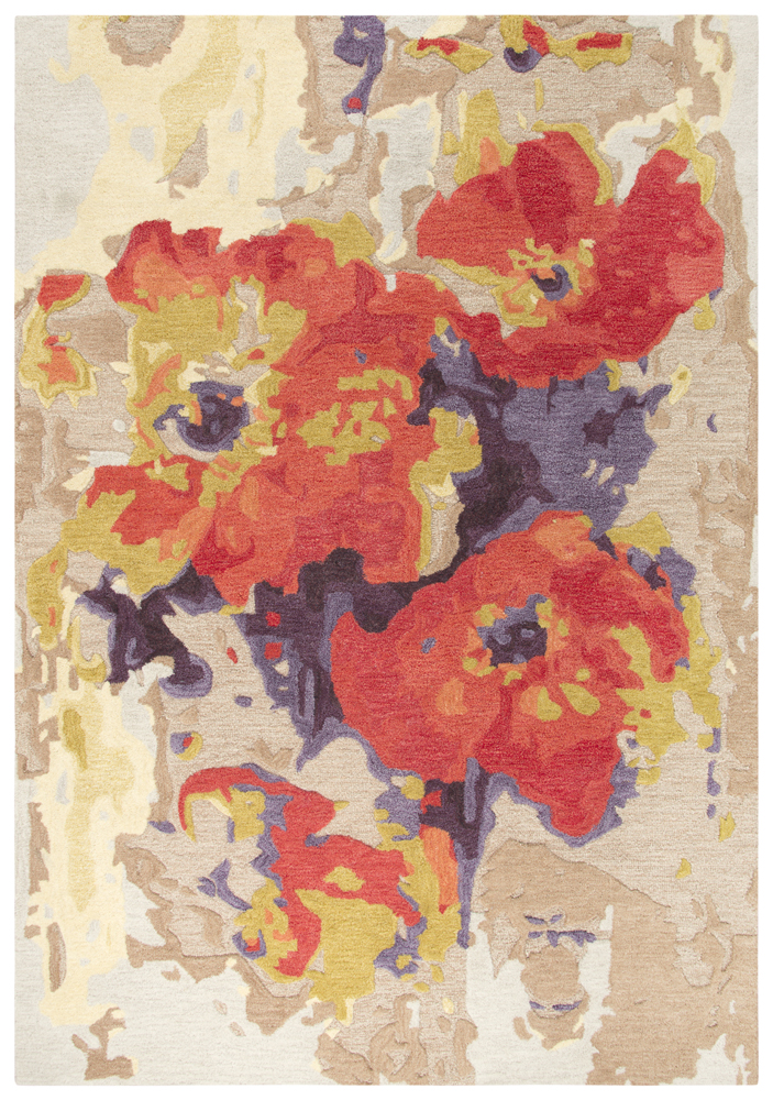 Alfombra floral Rizzy Rugs ramo naranja flores guirnaldas CNP111 - Imagen 5 de 8