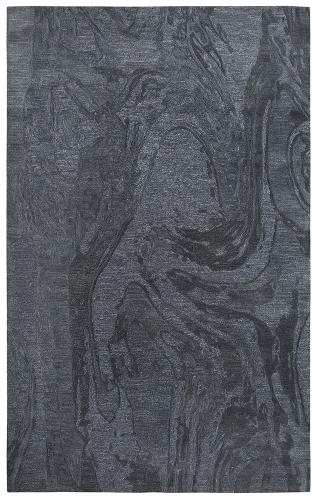 5x8 Rizzy Rugs Gray Wool Waves Smudged Abstract Area Rug FA180B - Aprx 5' x 8' - Picture 4 of 5