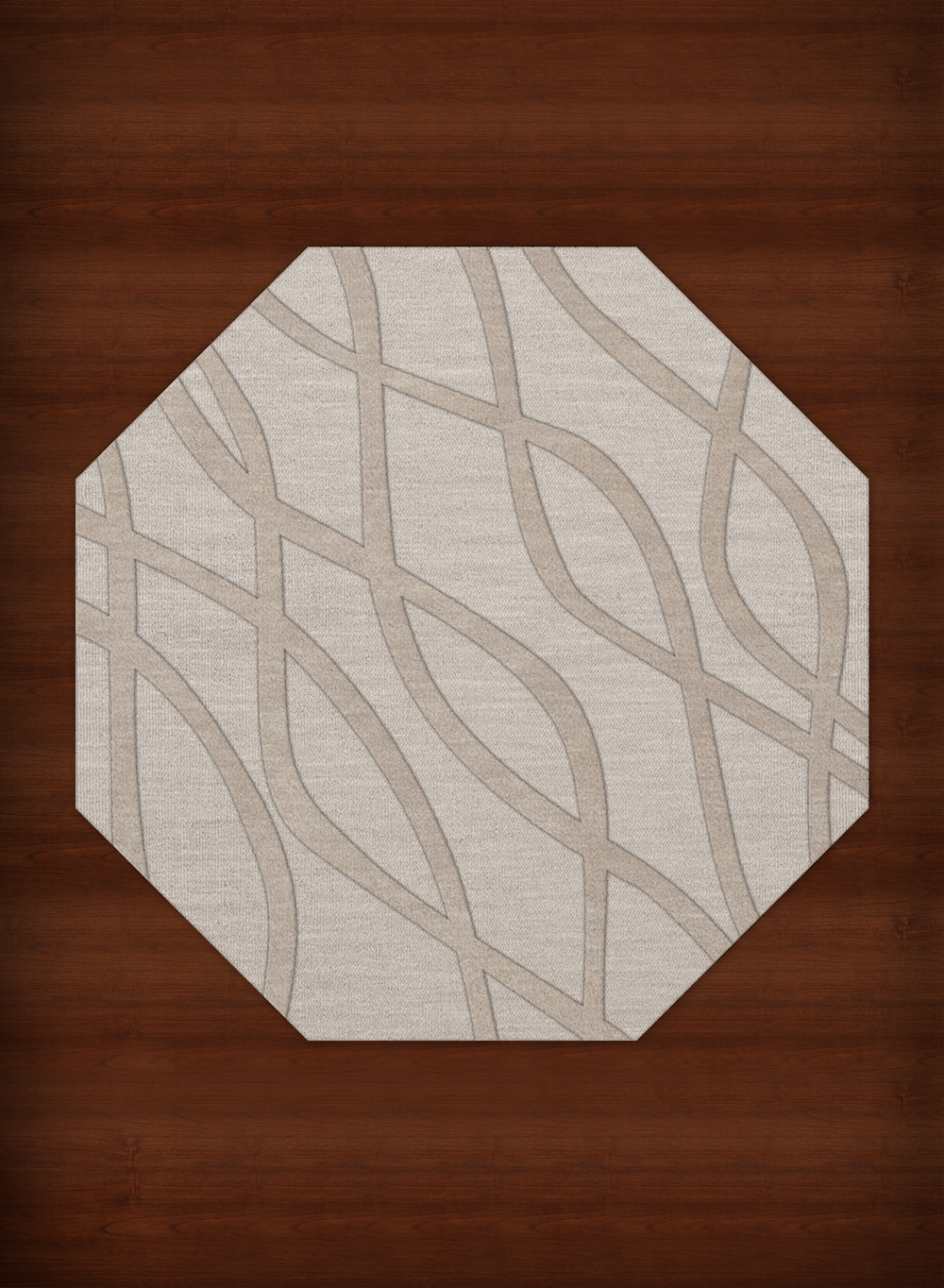 Ivory Transitional Hand Hooked Swirls Lines Stripes Area Rug Abstract DV10 - Picture 26 of 35